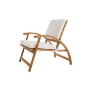 SUMMIT SUNDECK SD342 FOLDING LOUNGE CHAIR W/ SEAT AND BACK CUSHIONS