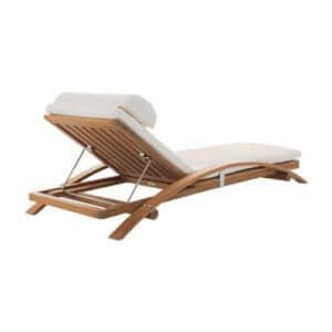 SUMMIT SUNDECK SD345 STACKING ADJUSTABLE CHAISE W/ CUSHION