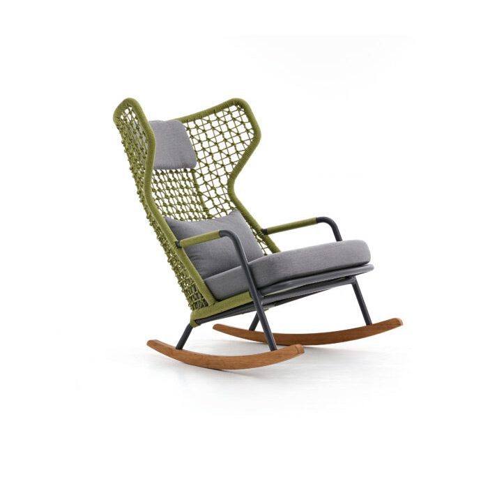 Banyan Tree High Back Wing Rocking Chair Clima Home