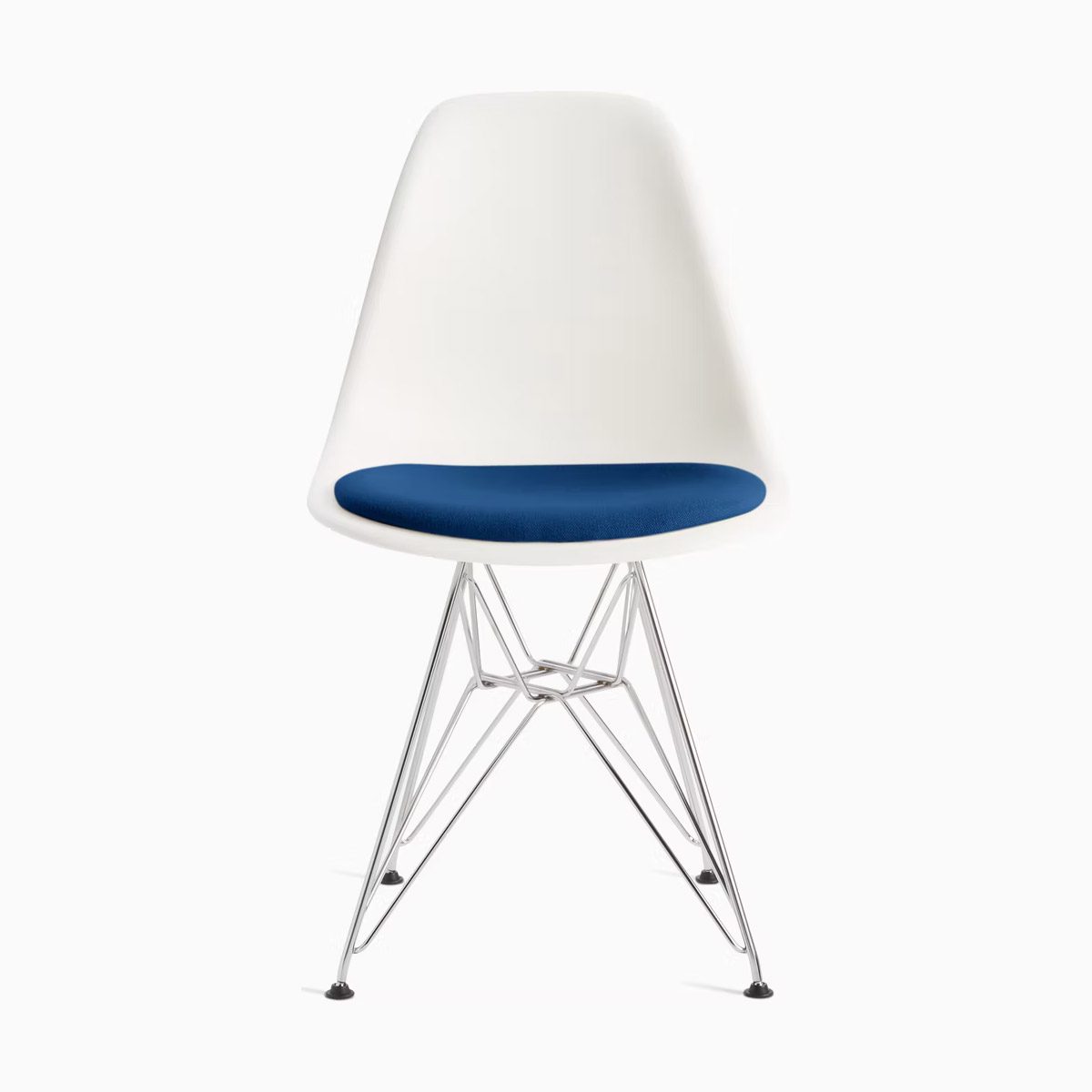 Herman Miller Eames Molded Plastic Side Chair With Seat Pad
