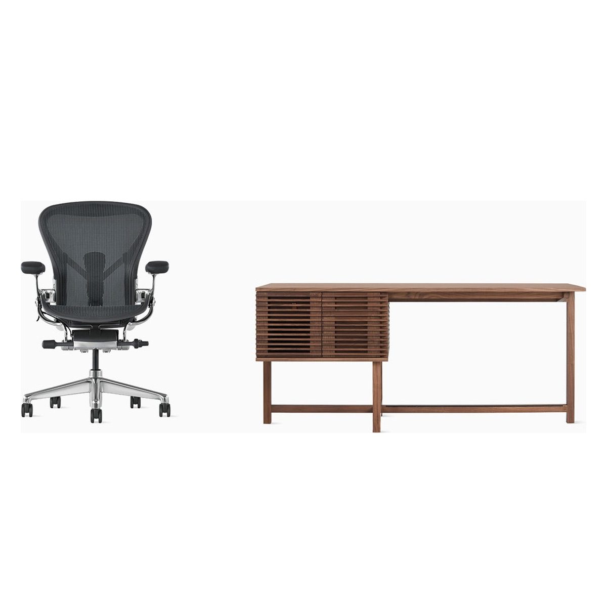 AERON CHAIR + LINE STORAGE DESK BUNDLE | Clima Home