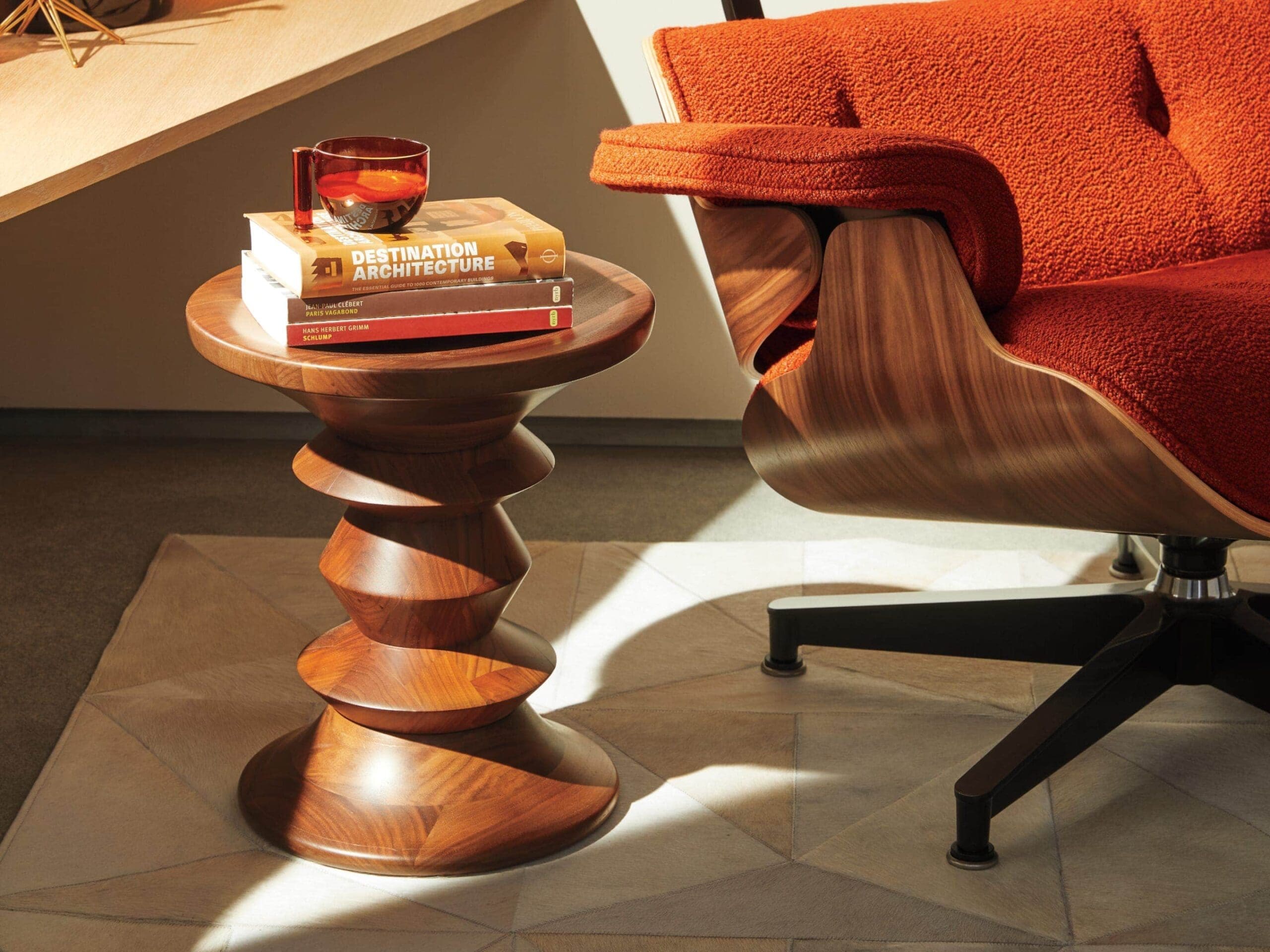 ウッドスツール Eames イス スツール[TypeC] Eames Turned Walnut Stool | Clima Home