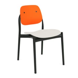 Knoll™ Iquo Chair Armless with Upholstered Seat & Plastic Back