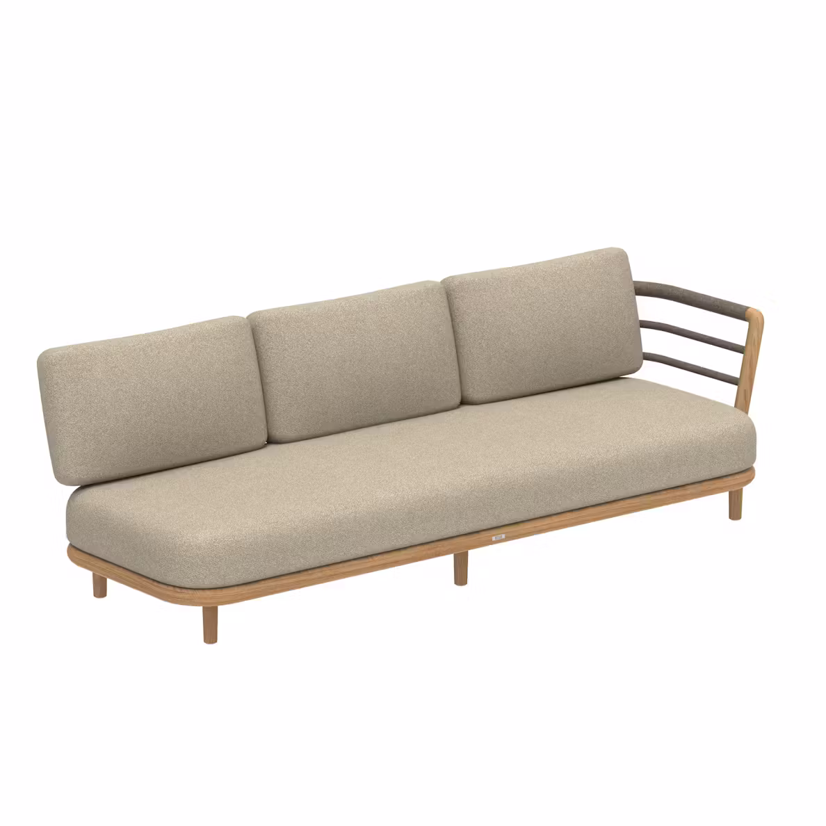 Archy Lounge three seater left armrest Teak