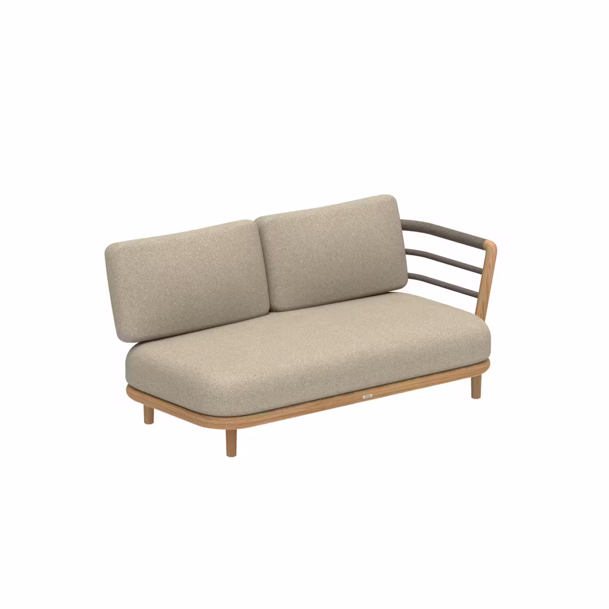 Archy Lounge two seater left armrest Teak