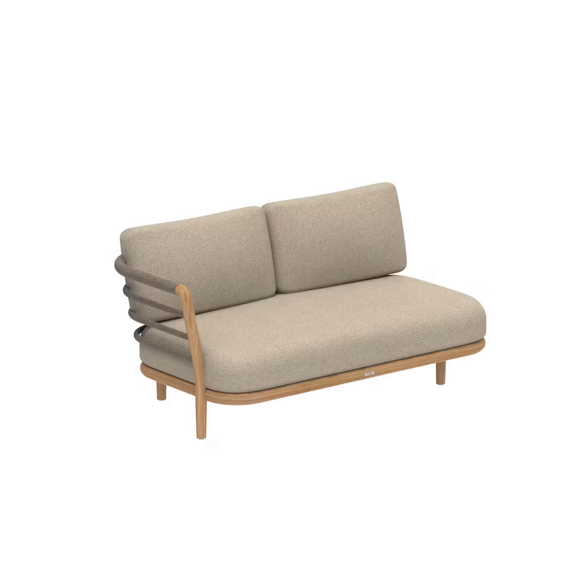 Archy Lounge two seater right armrest Teak